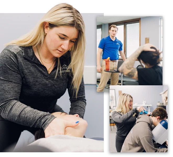 Chiropractor Sycamore IL Domenique Voelsch Adjusting Patients